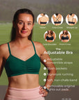 Adjustable Bra – Emerald Green