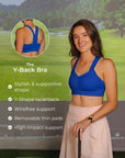 Y-Back Bra – Sapphire Blue (XXL)