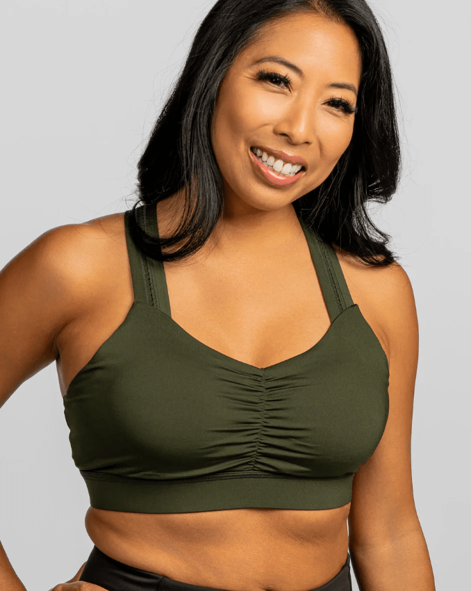 Y-Back Bra – JunipHer (Forest Green) - Main Image