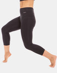 Squeeze Play High-Waist Capri ā Booya Black