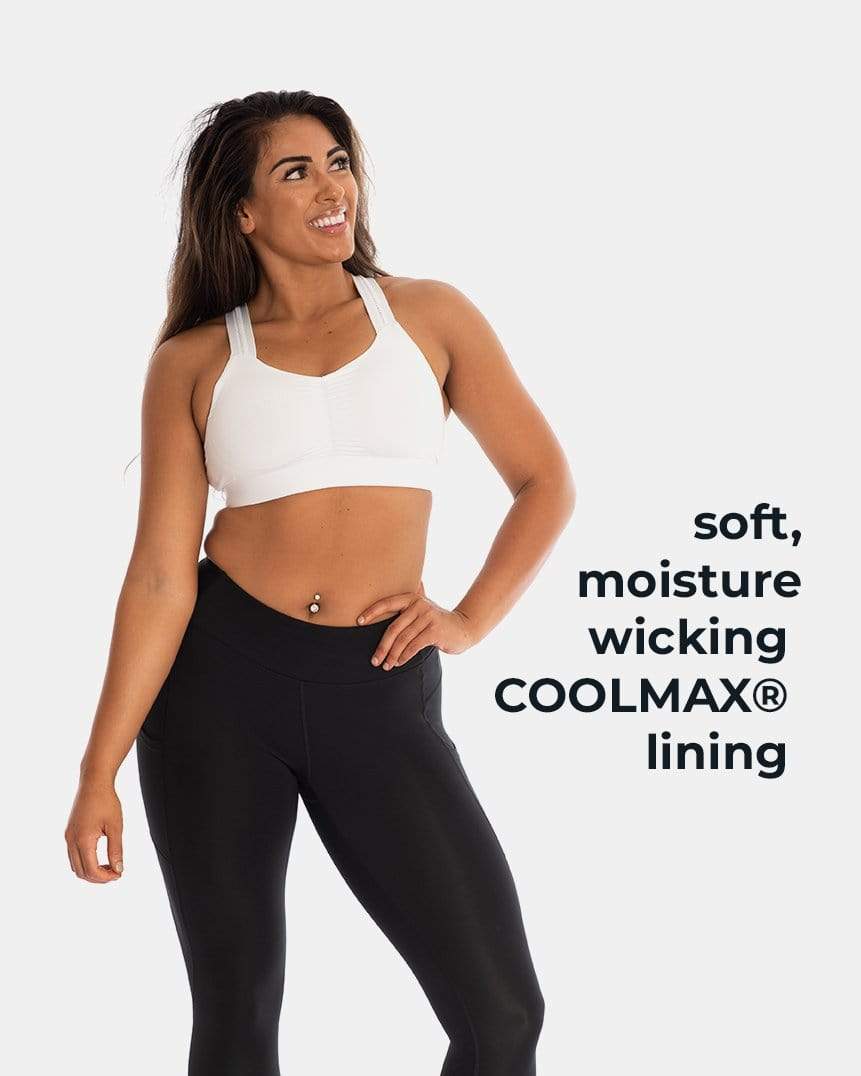 Y Back Sports Bra | High Impact Sports Bra For C & D Cups | Handful