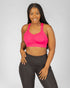 Handful Y-Back high-impact sports bra in battle cry pink (hot pink)