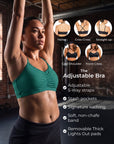 Adjustable Bra – Emerald Green
