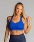 Y-Back Sports Bra in Sapphire Blue front view
