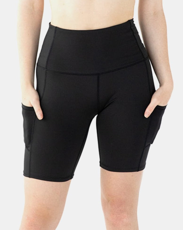 Hi Five Bike Short in Recycled Poly (5 High Waist, Side Pockets