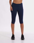 Wi-Thi Mid-Rise Pocketed Crop Legging – Night Swim Navy