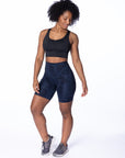 Hi Five High-Waisted Biker Short – Looker (Navy Camo)